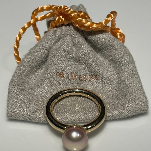Tiffany & Co Iridesse Solid Gold 18K Pink Pearl Ring size 6 in mint condition - Picture 7 of 10